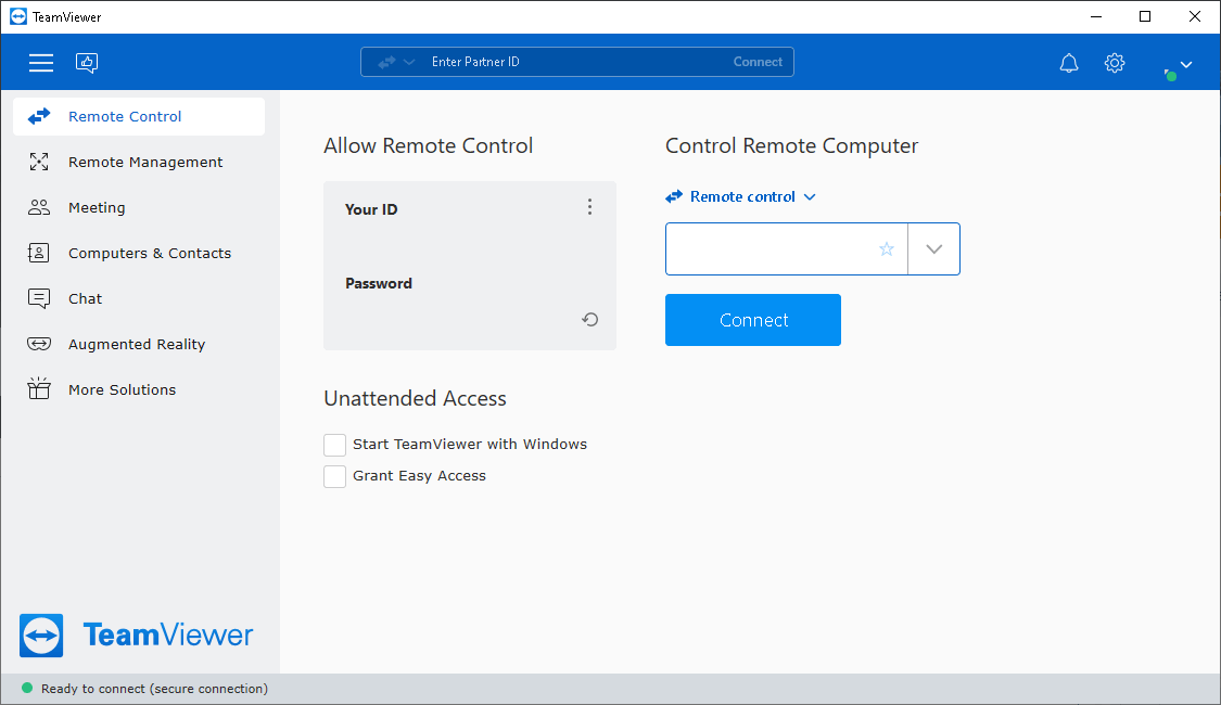 Teamviewer 15 current user interfase Teamviewer 14 User interfase